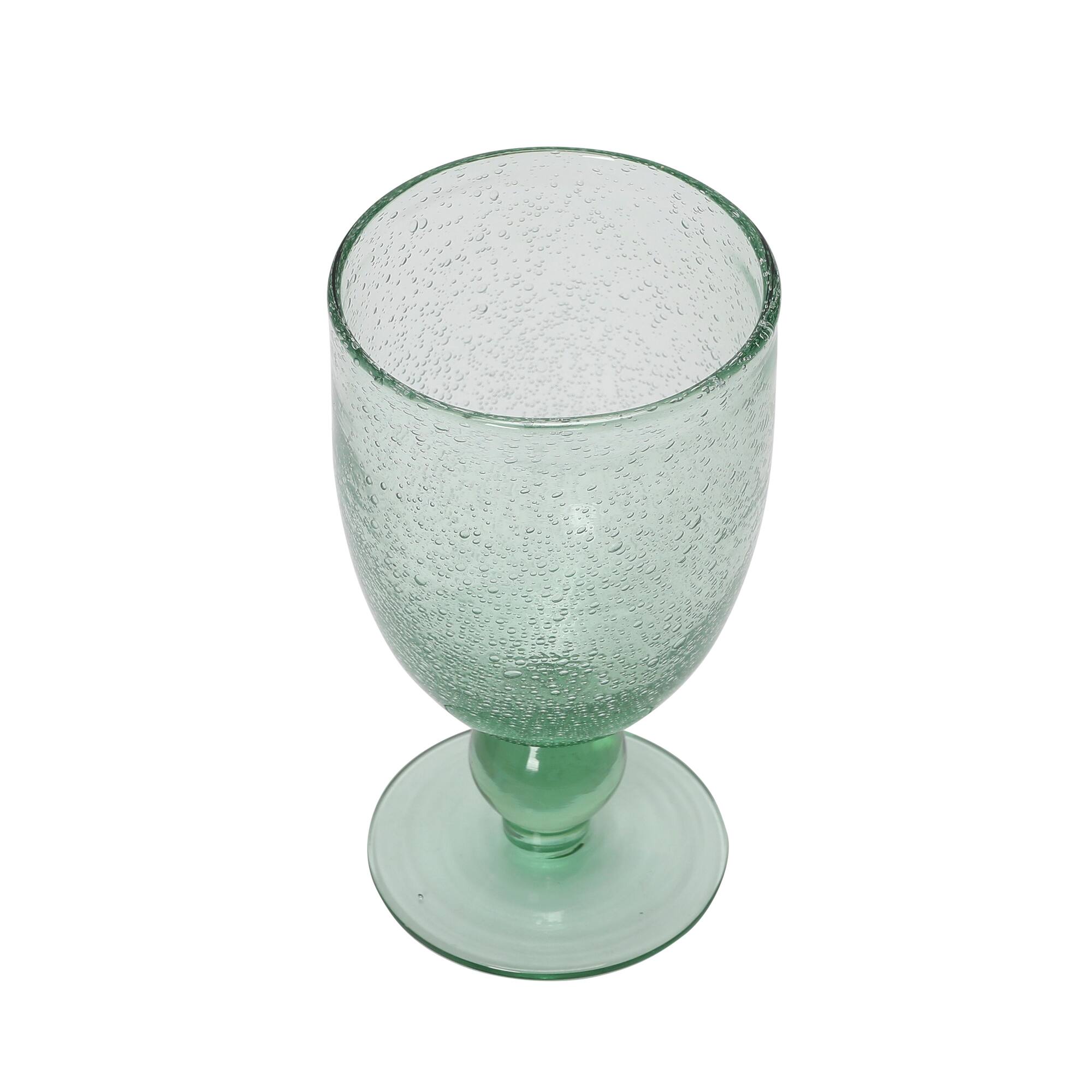Hello Honey® 14oz. Transparent Stemmed Bubble Glass Set
